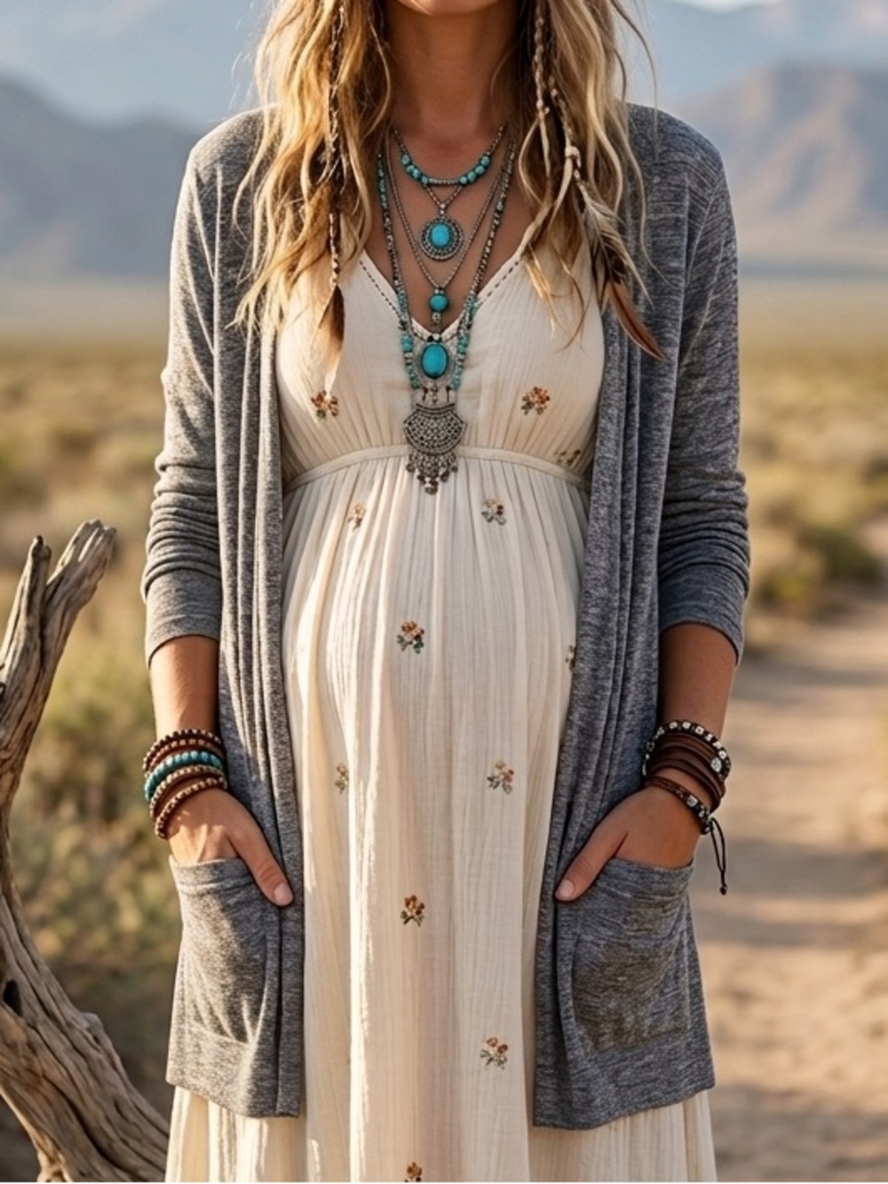 Oh Baby! by Motherhood Maternity | Lightweight Open Front Longline Cardigan Gray
